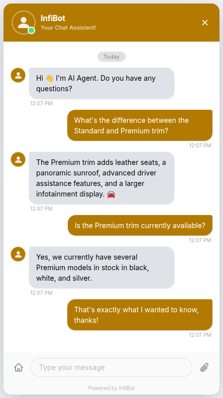 Convert interest into booked test drives