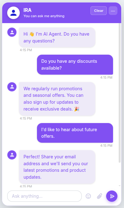 Capture shoppers before they leave