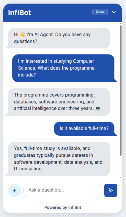 Help students find the right programme