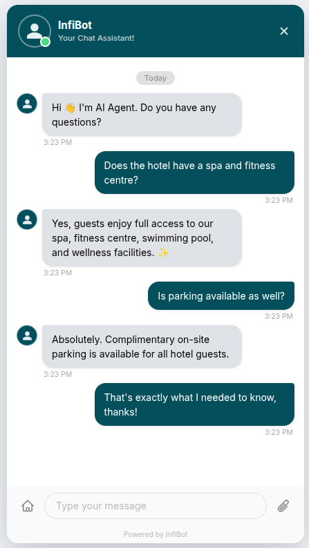 Turn website visitors into confirmed bookings